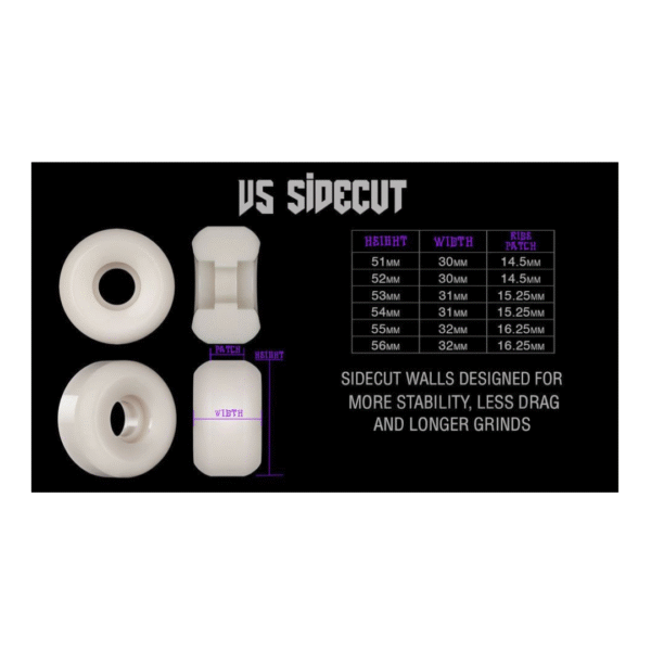 Ruedas Bones Mummy Skulls 55 mm 100 A Duro V5 Sidecut Og Formula - Imagen 2